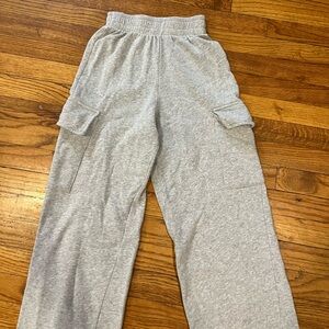 Grey cargo sweat pants